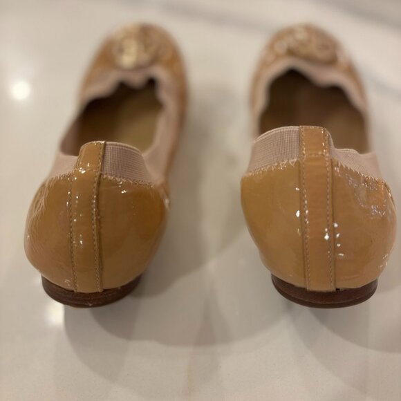 Tory Burch 'Caroline' Elastic Trim Ballerina Flat Size 7.5 - Picture 3 of 10